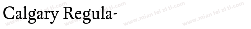 Calgary Regula字体转换